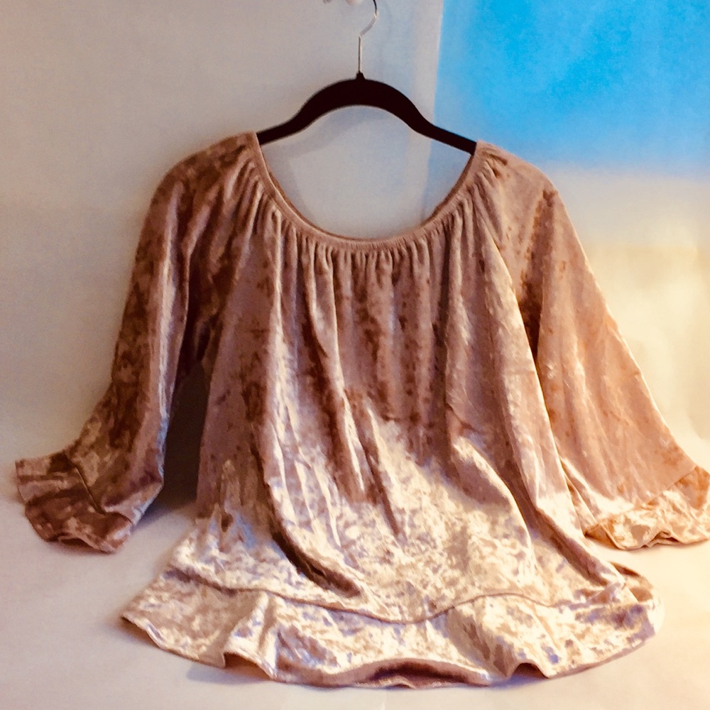 Zac & Rachel Pink Velvety Top